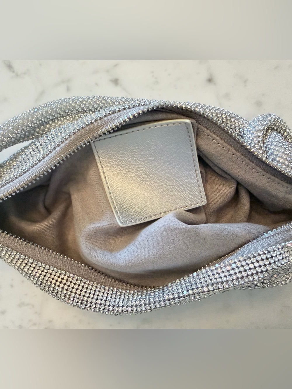 Cult Gaia Hera Nano silver crystal mesh clutch - Picture 7 of 12